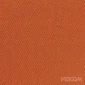 Orange woven fabric texture with dark gray grid pattern, displaying “wilson energetico energetic” text, Vescom collection by miniforms.